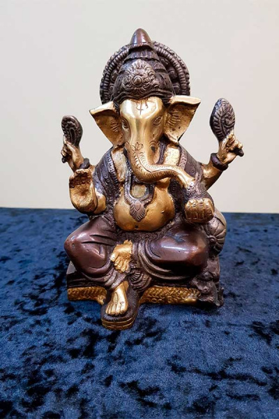 Ганеша, бронза, индийская статуэтка, высота 16см