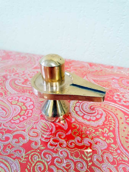 Шивалингам цельнолитой из латуни высота 6,5см