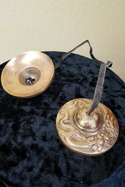 Караталы непальские Тинча с драконами, диаметр 7,4см