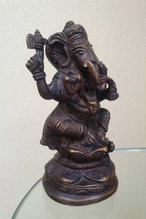 Ганеша, непальская статуэтка из бронзы, высота 12см
