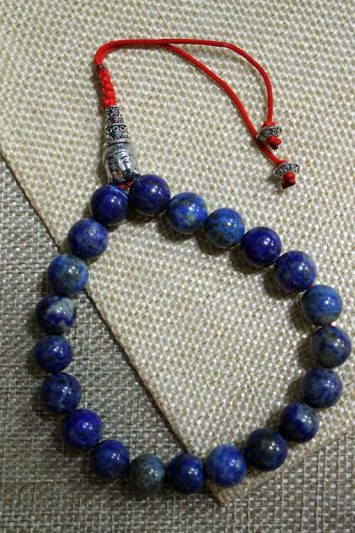 Чётки браслет из лазурита 21 бусина, д=10мм (1)