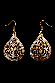 Серьги из латуни прорезные «Плодородие»