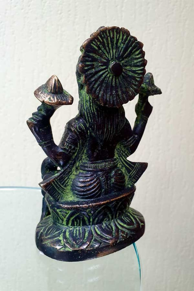 Лакшми, статуэтка из бронзы, высота 12см