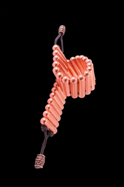 Четки мужские из меди перекидные 29 бусин, размер бусины 25х5мм